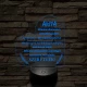 Szív Alakú 3D LED Lámpa – Megható Üzenettel Anyukáknak 7 színű 3D led lámpa