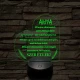 Szív Alakú 3D LED Lámpa – Megható Üzenettel Anyukáknak 7 színű 3D led lámpa