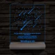 Csillaghullás személyre szabott 20 cm fa talp 7 színű 3D led lámpa
