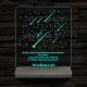 Csillaghullás személyre szabott 20 cm fa talp 7 színű 3D led lámpa