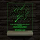 Csillaghullás személyre szabott 20 cm fa talp 7 színű 3D led lámpa