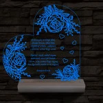 Egyedi idézet személyre szabott rózsákkal fatalppal 7 színű 3D led lámpa