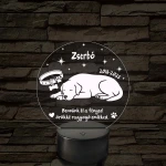 Hűséges Barát – Személyre szabható kutya emlék 7 színű, színváltós 3D LED lámpa