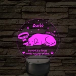 Hűséges Barát – Személyre szabható kutya emlék 7 színű, színváltós 3D LED lámpa
