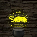 Hűséges Barát – Személyre szabható kutya emlék 7 színű, színváltós 3D LED lámpa