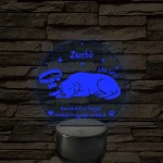 Hűséges Barát – Személyre szabható kutya emlék 7 színű, színváltós 3D LED lámpa