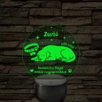 Hűséges Barát – Személyre szabható kutya emlék 7 színű, színváltós 3D LED lámpa