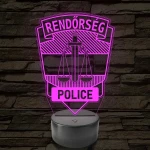 Rendőrségi logo – 7 színű, színváltós 3D LED lámpa
