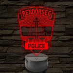 Rendőrségi logo – 7 színű, színváltós 3D LED lámpa
