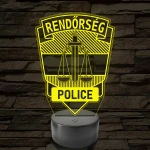 Rendőrségi logo – 7 színű, színváltós 3D LED lámpa