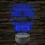 Rendőrségi logo – 7 színű, színváltós 3D LED lámpa