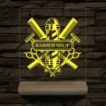 Egyedi Barber Shop – 7 színű, színváltós 3D LED lámpa