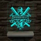 Egyedi Barber Shop – 7 színű, színváltós 3D LED lámpa
