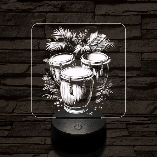 Konga móka 7 színű valósághű 3D led lámpa