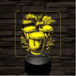 Konga móka 7 színű valósághű 3D led lámpa