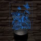 Ibolya  7 színű 3D led lámpa
