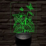 Ibolya  7 színű 3D led lámpa
