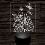 Ibolya  7 színű 3D led lámpa