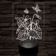 Ibolya  7 színű 3D led lámpa