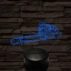 Láncfűrész 7 színű 3D led lámpa