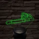 Láncfűrész 7 színű 3D led lámpa