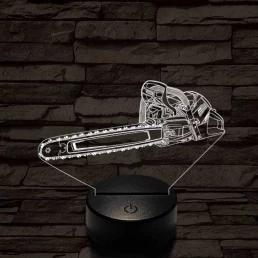 Láncfűrész 7 színű 3D led lámpa