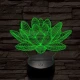 Lótusz virág 7 színű 3D led lámpa