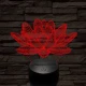 Lótusz virág 7 színű 3D led lámpa