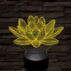 Lótusz virág 7 színű 3D led lámpa