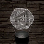 Nonfiguratív labda 7 színű 3D led lámpa