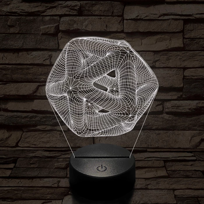 Nonfiguratív labda 7 színű 3D led lámpa