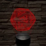 Nonfiguratív labda 7 színű 3D led lámpa