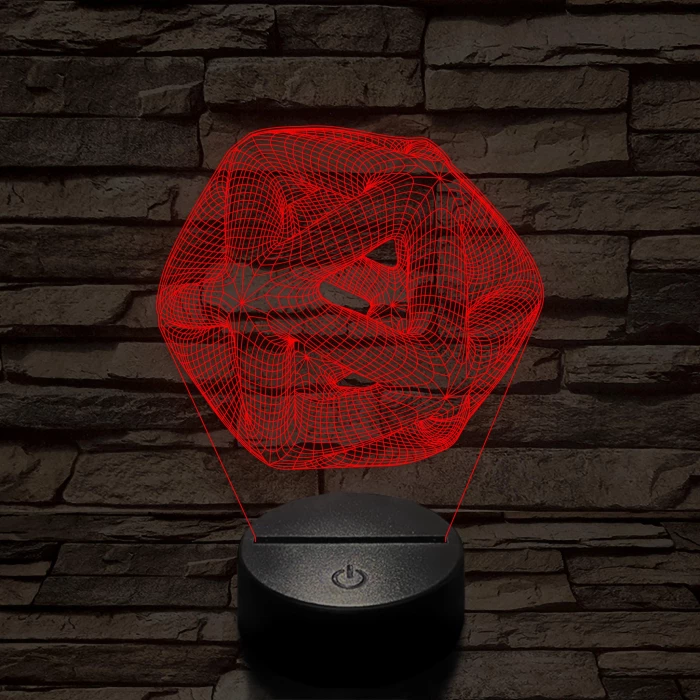 Nonfiguratív labda 7 színű 3D led lámpa