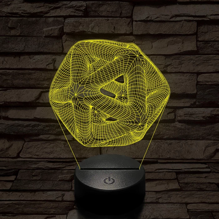 Nonfiguratív labda 7 színű 3D led lámpa