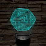 Nonfiguratív labda 7 színű 3D led lámpa