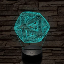 Nonfiguratív labda 7 színű 3D led lámpa
