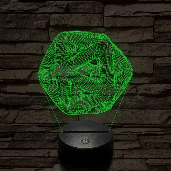 Nonfiguratív labda 7 színű 3D led lámpa