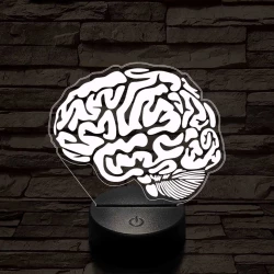 Agy 7 színű 3D led lámpa