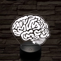 Agy 7 színű 3D led lámpa