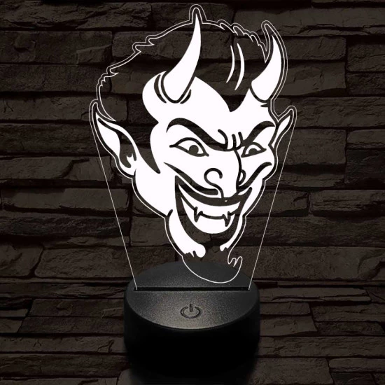 Ördög 7 színű 3D led lámpa