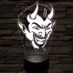 Ördög 7 színű 3D led lámpa