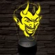Ördög 7 színű 3D led lámpa