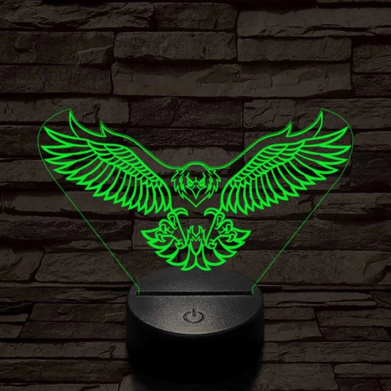 Sas lecsap 7 színű 3D led lámpa