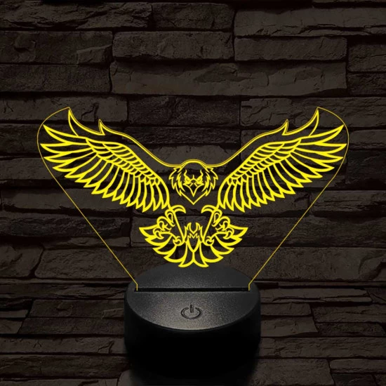 Sas lecsap 7 színű 3D led lámpa