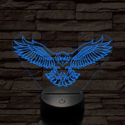 Sas lecsap 7 színű 3D led lámpa