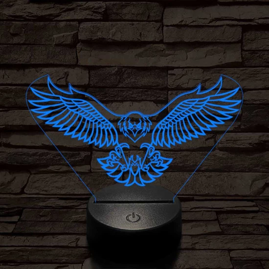 Sas lecsap 7 színű 3D led lámpa