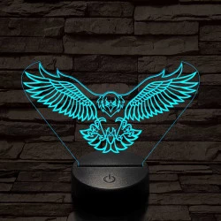 Sas lecsap 7 színű 3D led lámpa