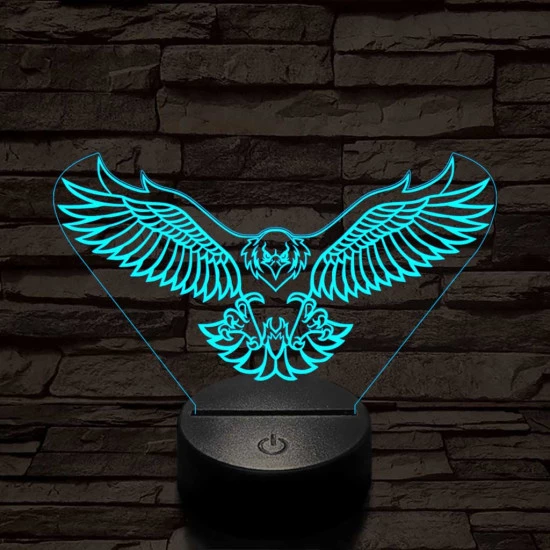 Sas lecsap 7 színű 3D led lámpa