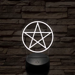 Pentagram 7 színű 3D led lámpa