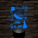 SteamPunk montázs 7 színű 3D led lámpa